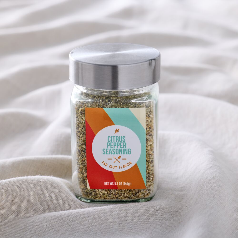 Citrus Pepper Soft Square Jar Stainless Steel Cap 5.1 oz