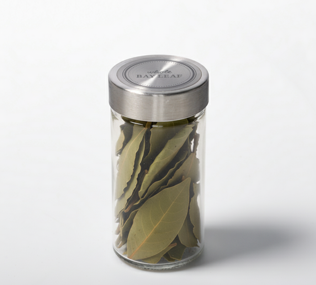 Whole Bay Leaf — Filled Jar (Stainless Steel Cap)